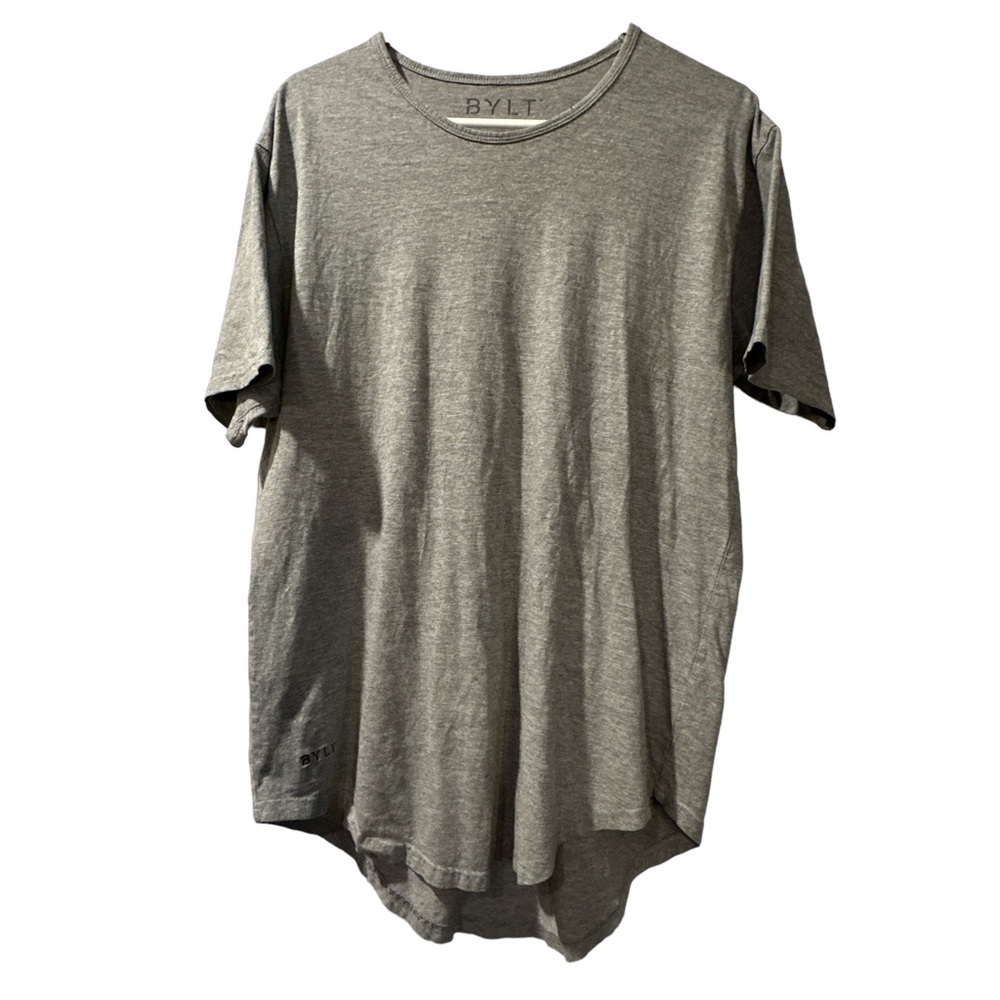 BYLT GRAY PREMIUM BASIC GRAY CREW SHIRT EUC SIZE LARGE #10672